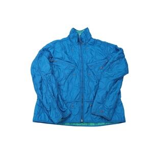 VTG Jet Set Ski Jacket Blue Technical Windbreaker Puffer Women M L Unisex Sz 3